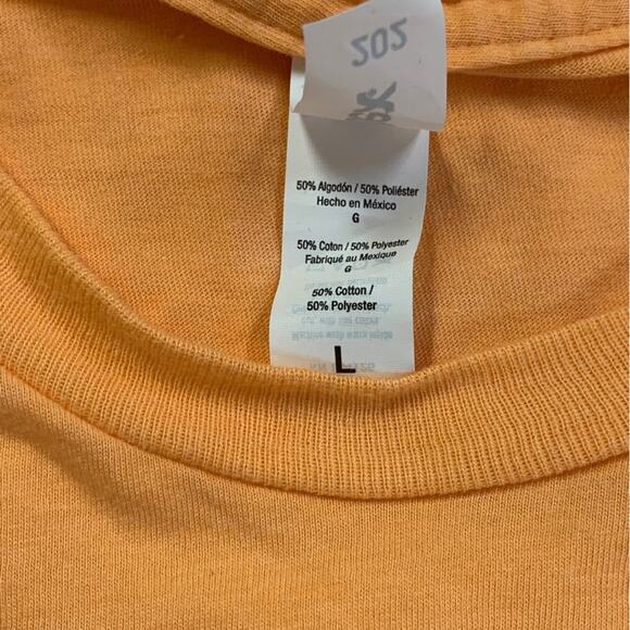 Tultex Bud Light T-shirt Crewneck Orange Happy Hour Size Large - Picture 5 of 7